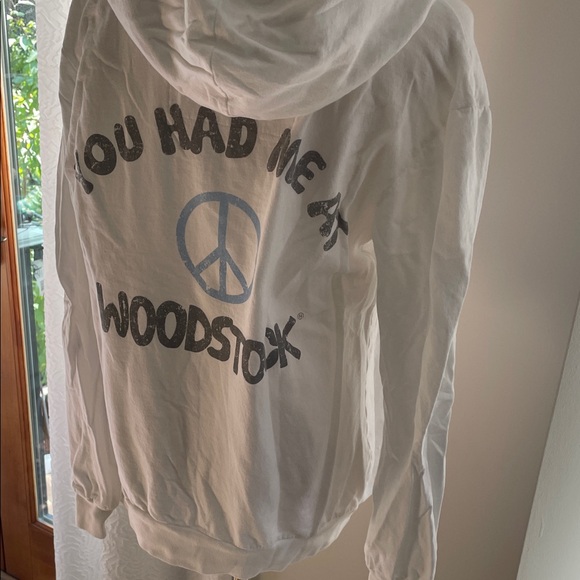 Recycled Karma Woodstock Hoodie with Blue Graphic Oversized Small Fits M-L - Picture 7 of 8